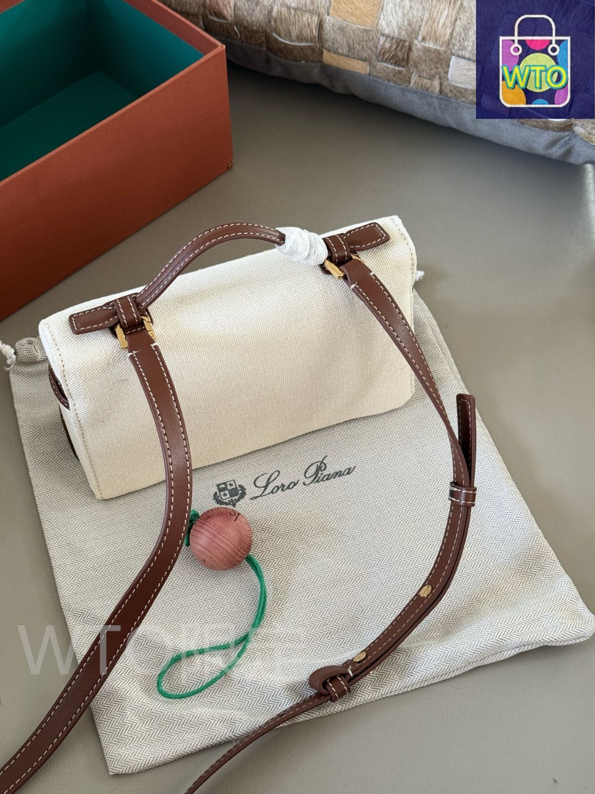 今日特価】Loro Piana ロロピアナ L19 リネンクロスハンドバッグ