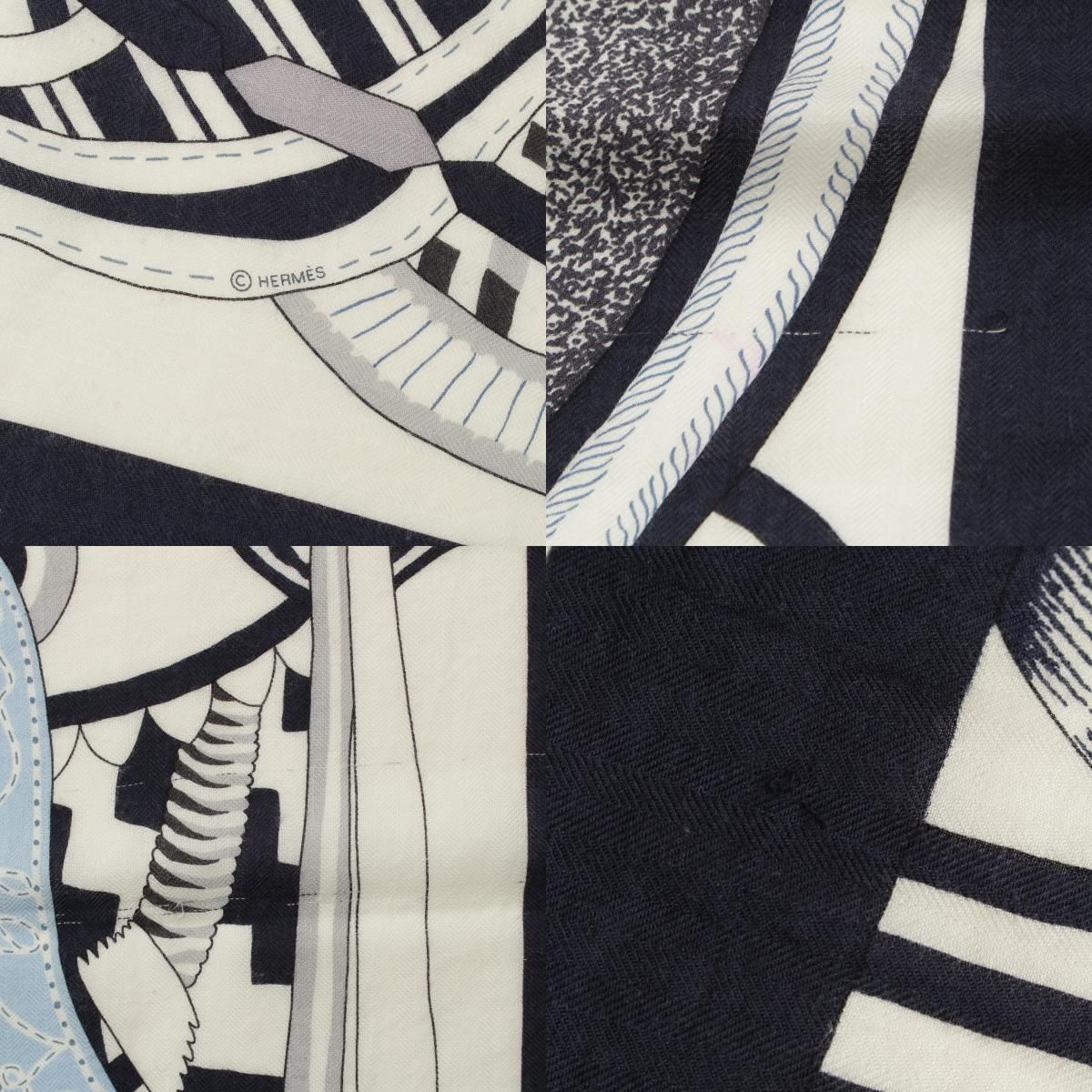 エルメス カレジェアン La Selle Imaginaire 空想の鞍 カシミヤ シルク