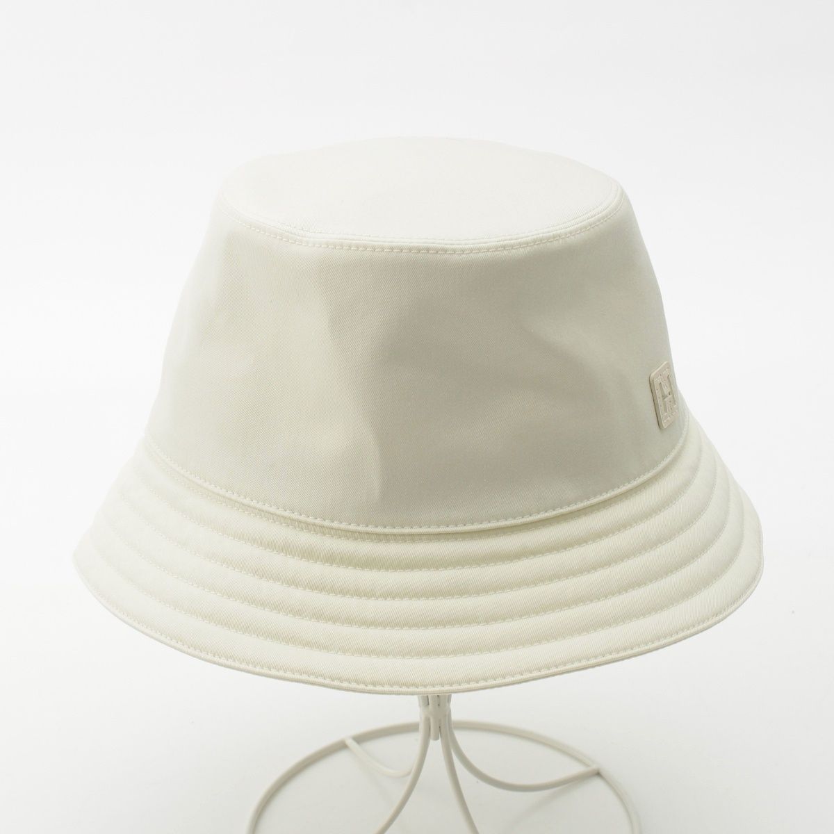 エルメス コットン フレッド Hカット バケット ハット 帽子 ホワイト 58