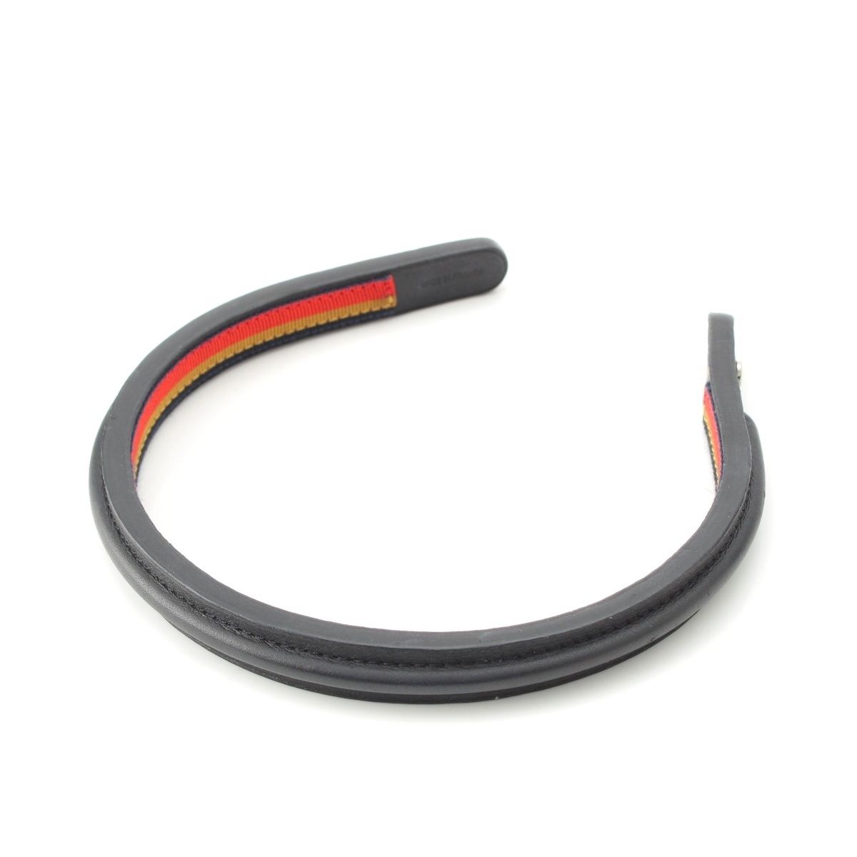 エルメス レザー セリエボタン カチューシャ ヘアバンド ヘア ブラック