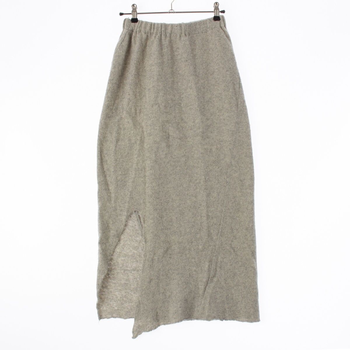 コムデギャルソン 94 AW AD 1994 ウール ナイロン 縮絨 変形 スリット ロング スカート GT-040470 グレー