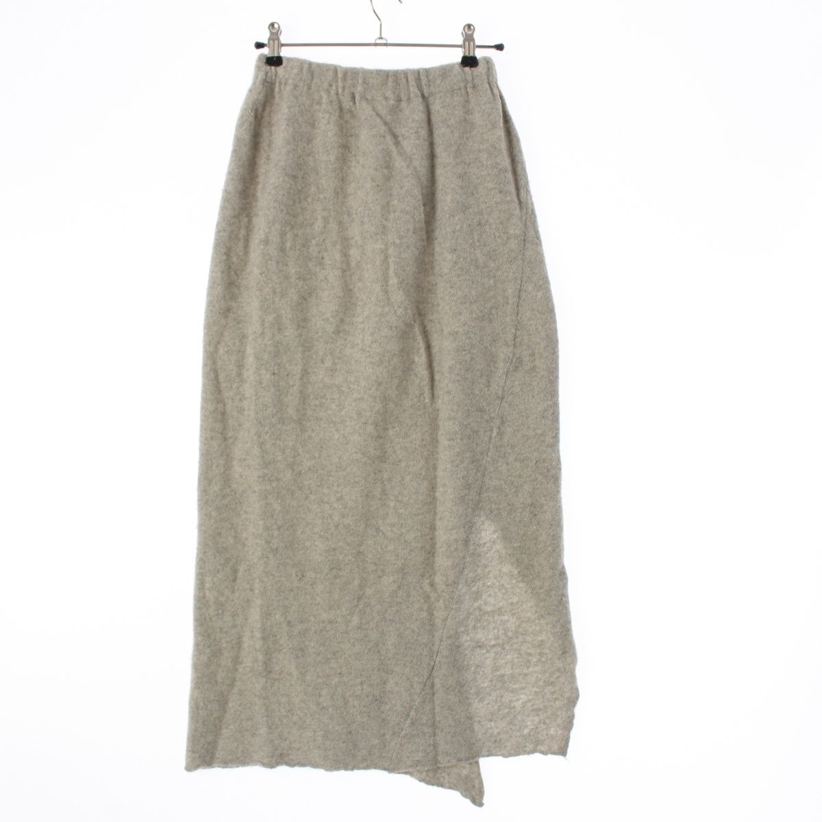 コムデギャルソン 94 AW AD 1994 ウール ナイロン 縮絨 変形 スリット ロング スカート GT-040470 グレー