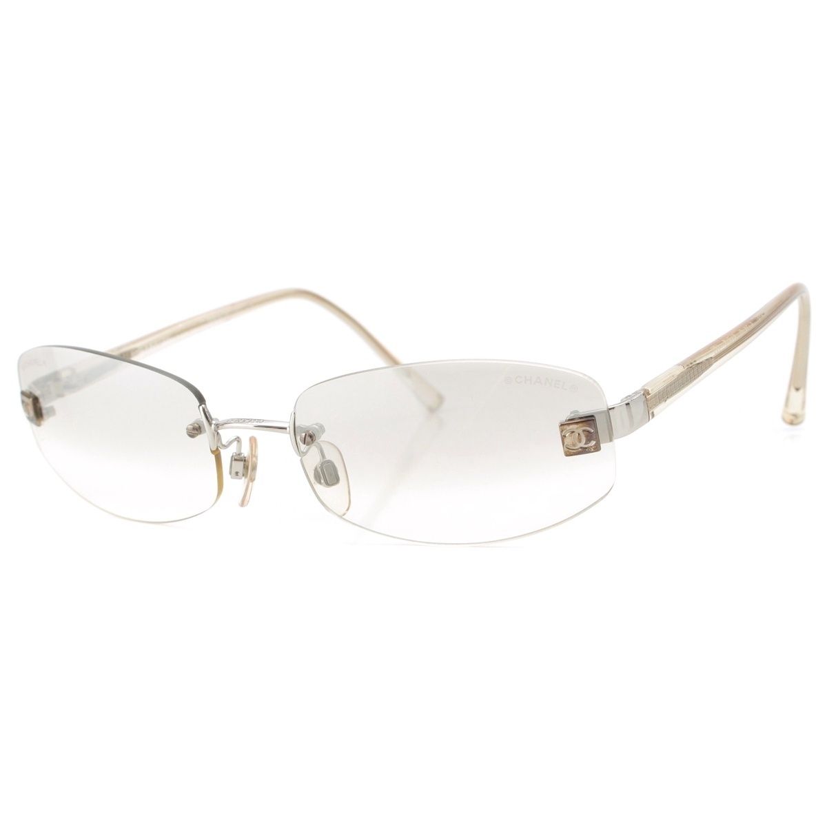 シャネル ココマーク リムレス サングラス アイウェア 4067 シルバー