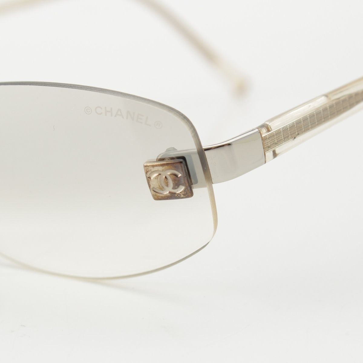 シャネル ココマーク リムレス サングラス アイウェア 4067 シルバー