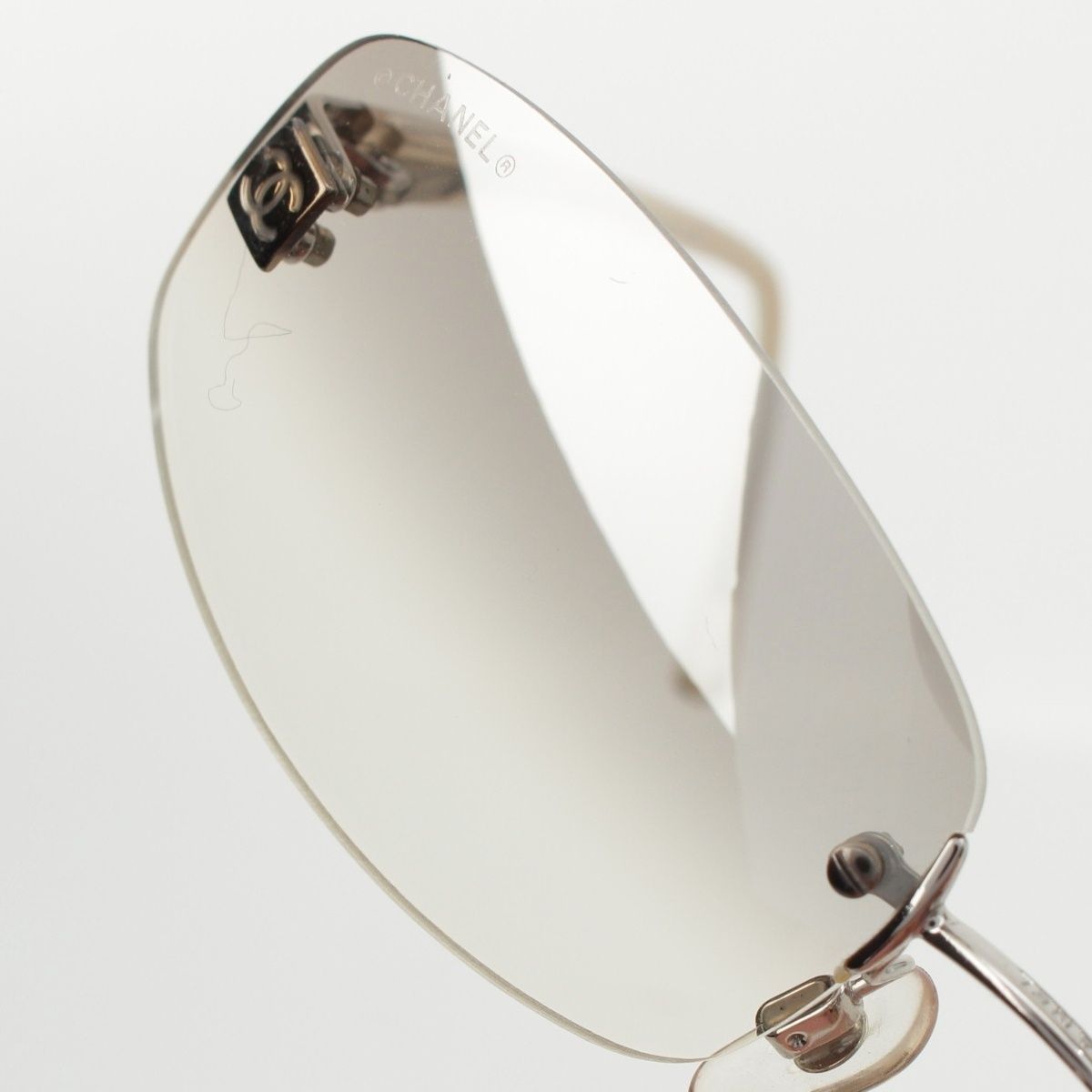 シャネル ココマーク リムレス サングラス アイウェア 4067 シルバー