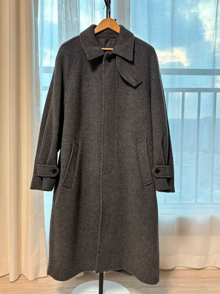 メンズ TNGT メランジ グレー バルマカーン コート