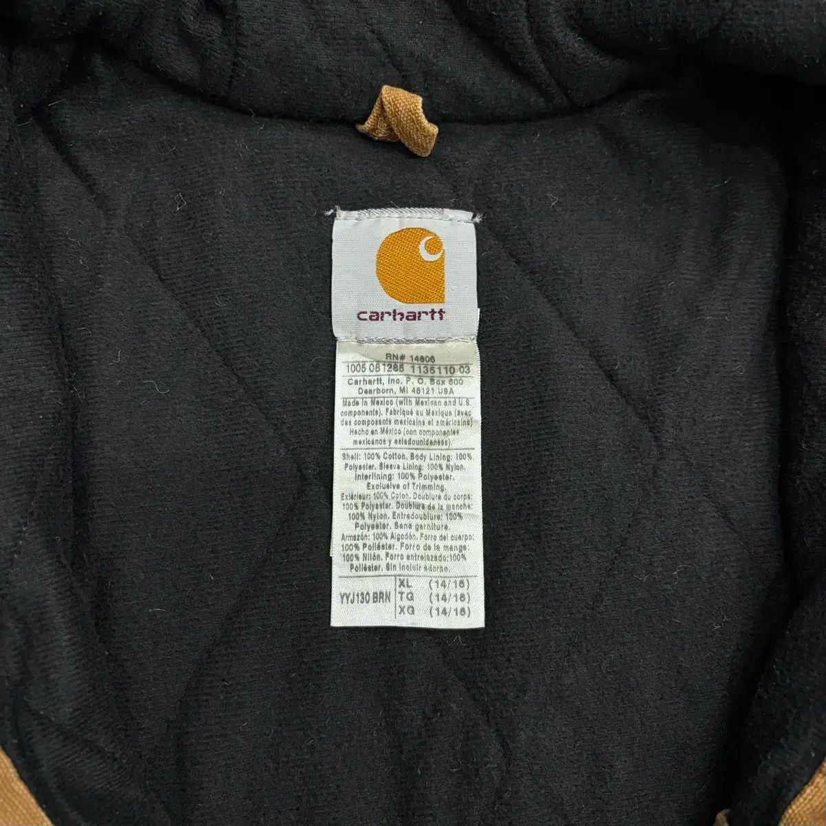 Carhartt カーハート YYJ 130 BRN BOYS PLANET ボイプラ ダック アクティブ ウォーク ジャケット XL 14-16 無毒素材 その他 