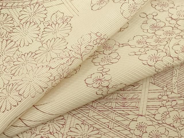 平和屋着物＊夏物 小紋 絽 風景花文 正絹 逸品 DAAS5284ya - メルカリ