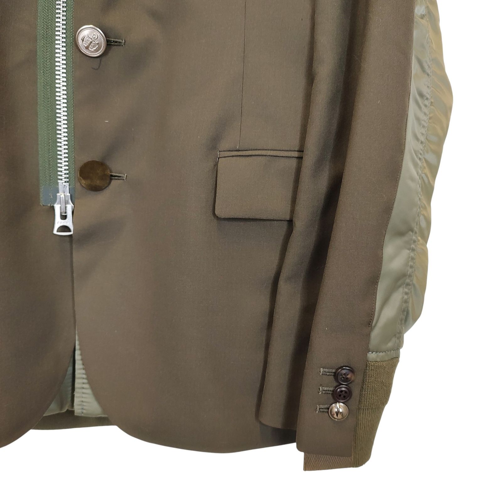sacai サカイ 21SS SUITING MA-1 テーラードジャケット ブルゾン 21
