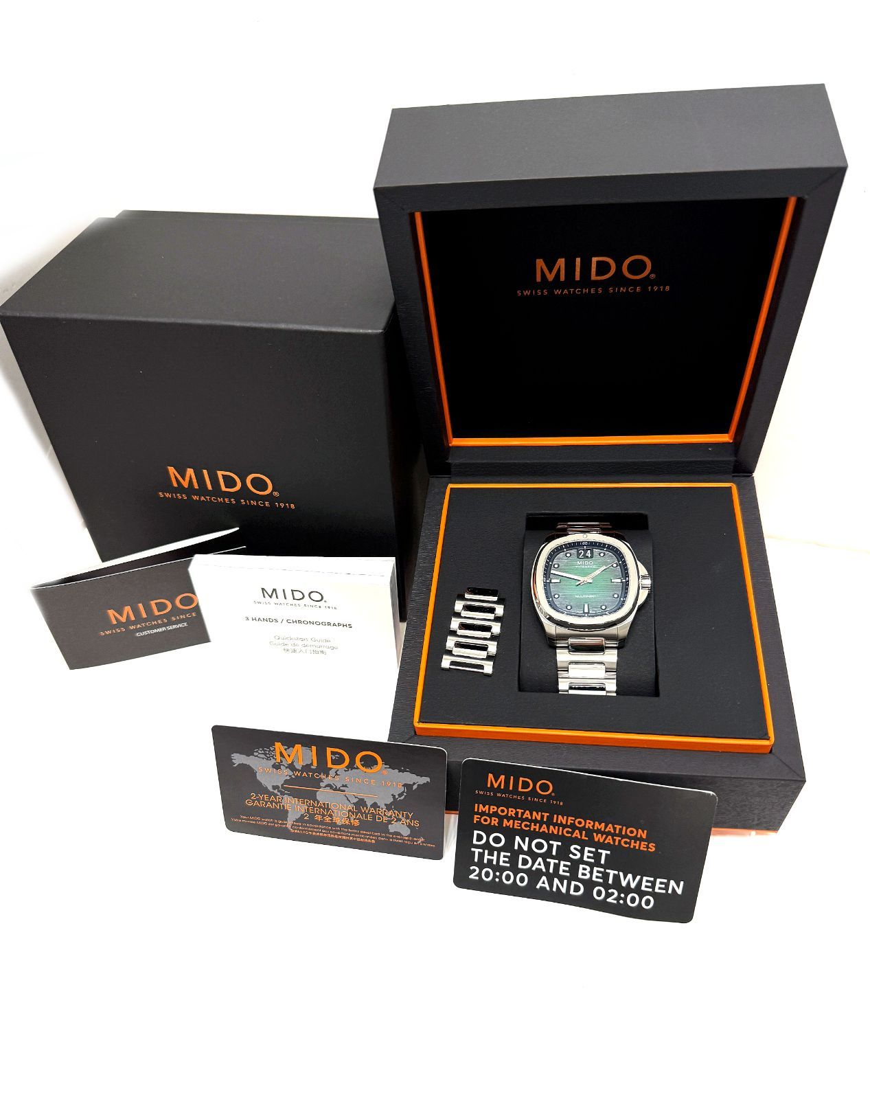 美品 完備 保証書付き 2024 MIDO Multifort TV Big Date ミドー マルチ