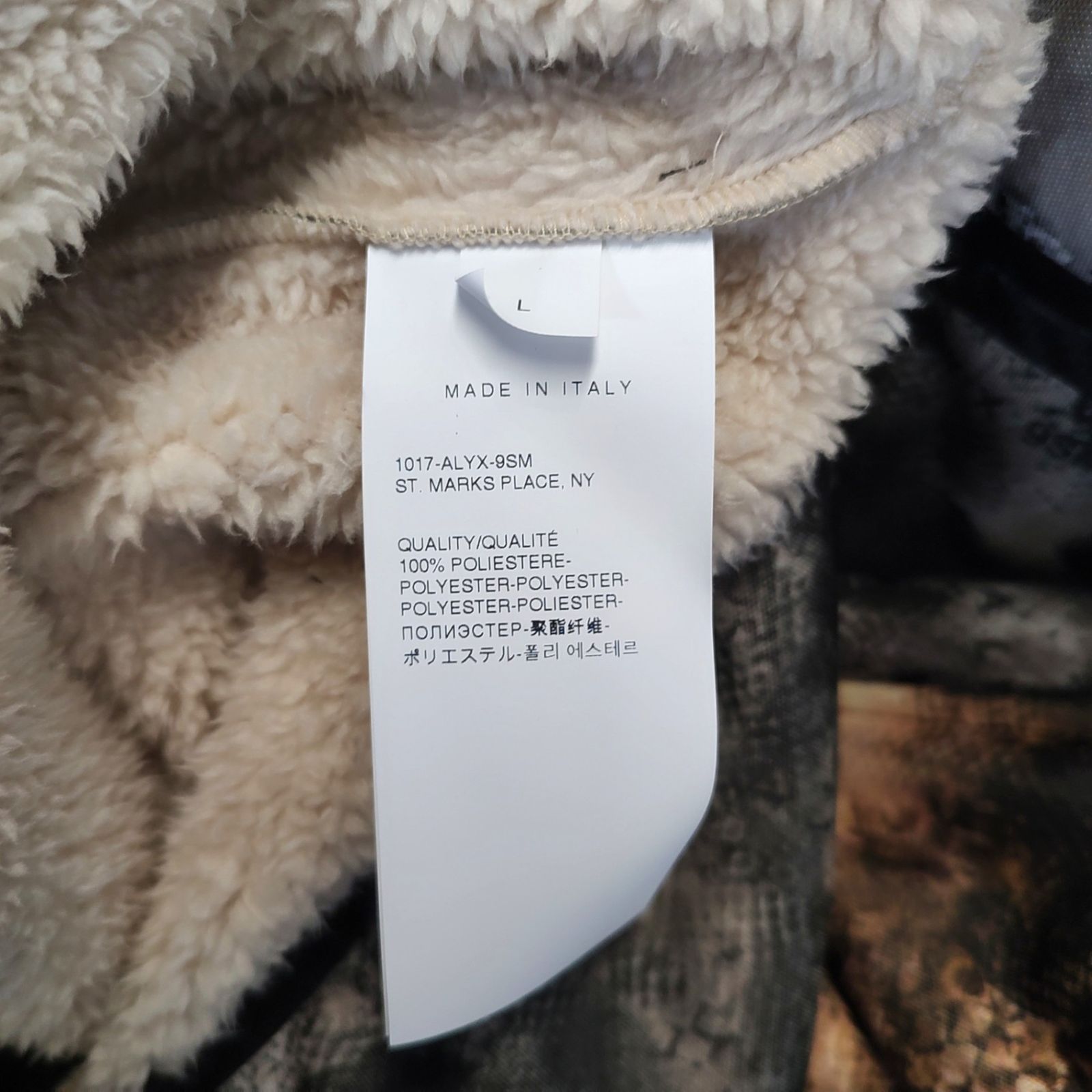 1017 ALYX 9SM アリクス MESH POLAR FLEECE ZIP UP HOODIE 