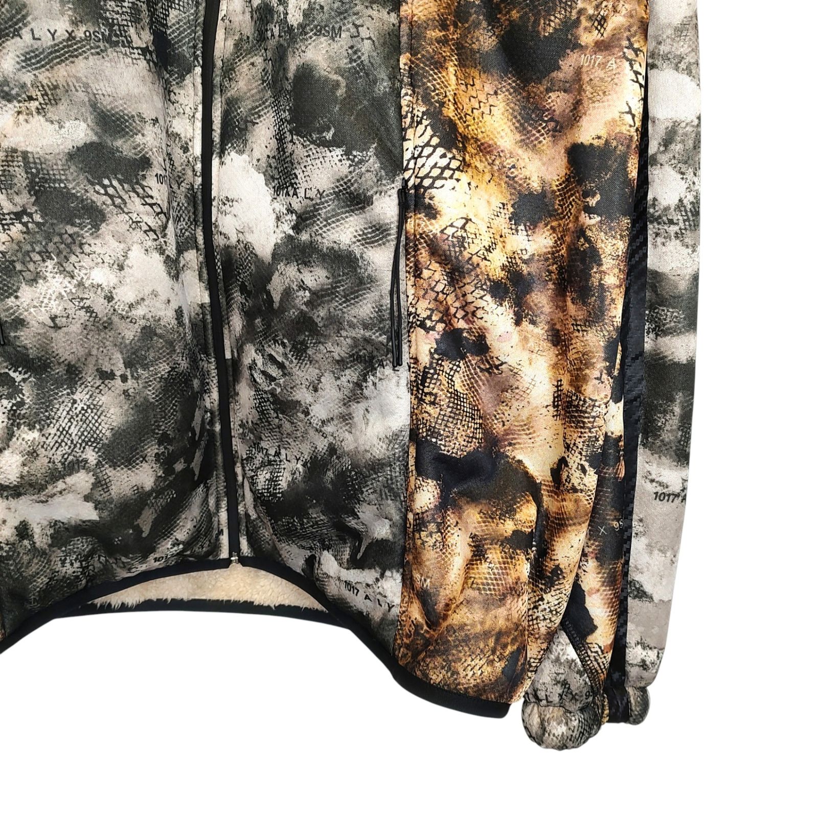 1017 ALYX 9SM アリクス MESH POLAR FLEECE ZIP UP HOODIE 