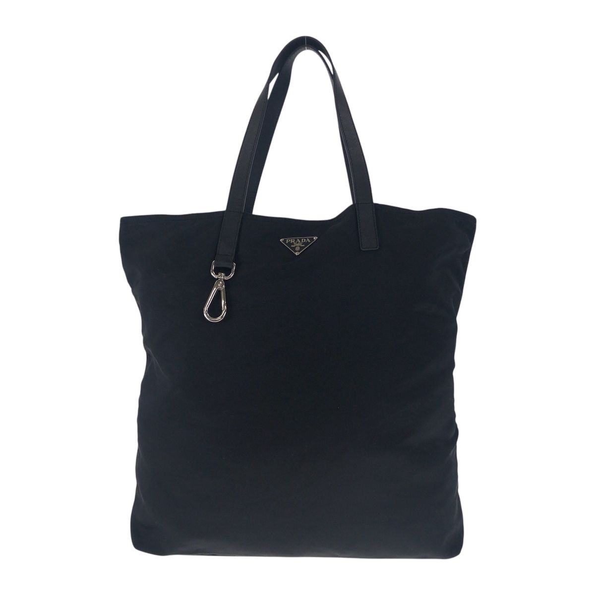 美品 PRADA プラダ テスート サフィアーノ 三角ロゴプレート ブラック