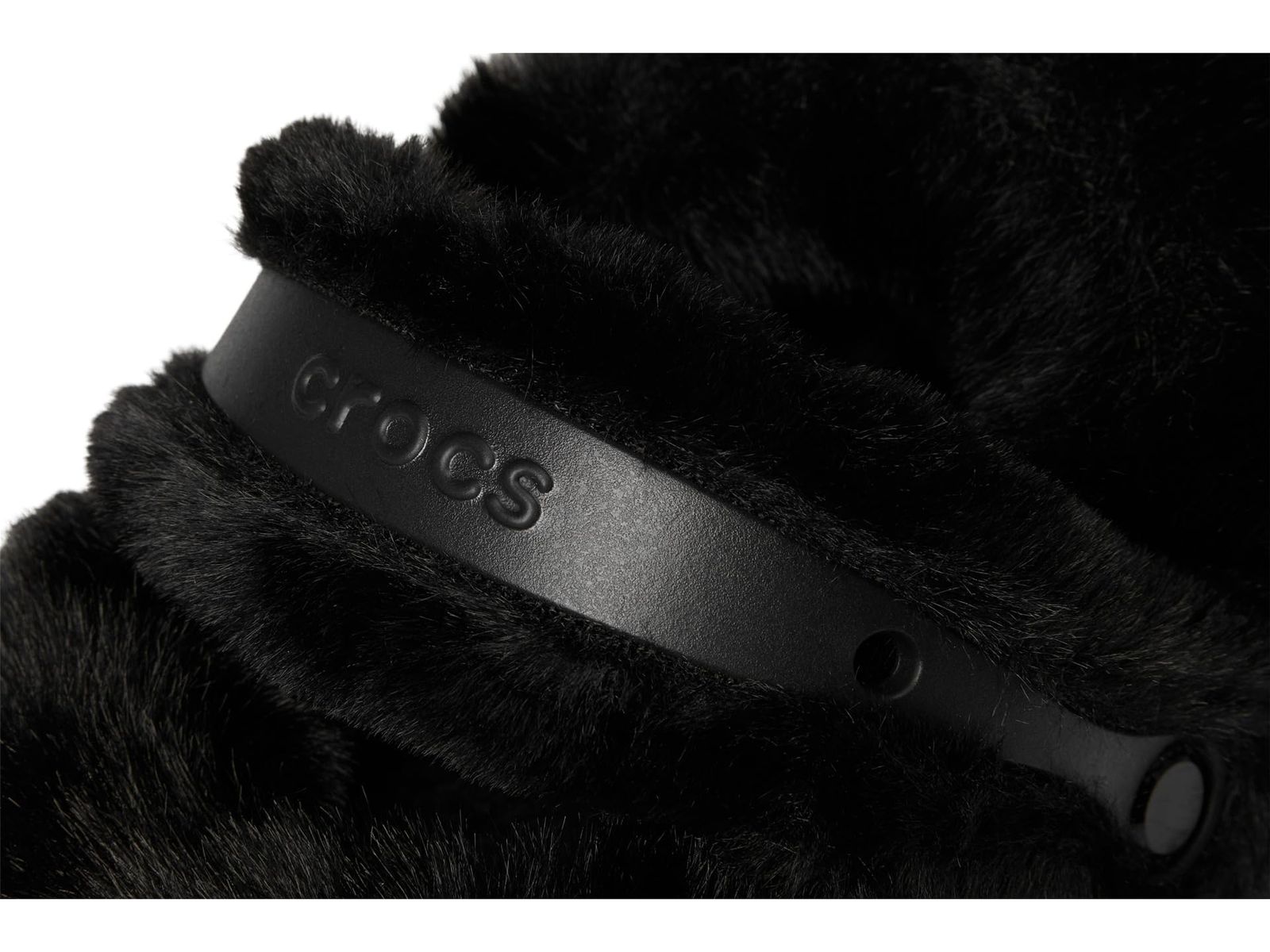 Crocs (クロックス) レディース Bae 裏地付きクロッグ、ファジープラットフォームスリッパ, ブラック, 21.0 cm [ブラック] [21.0 cm]