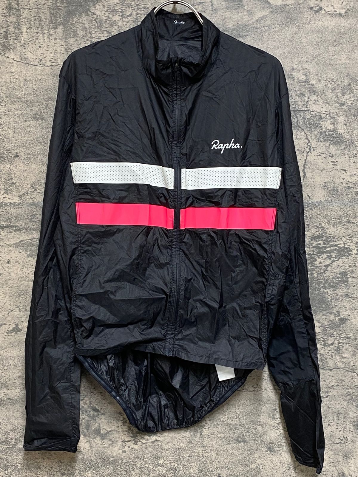 JP 286 ラファ Rapha BREVET FLYWEIGHT WIND JACKET 長袖 サイクルジャケット 黒 サイズ不明