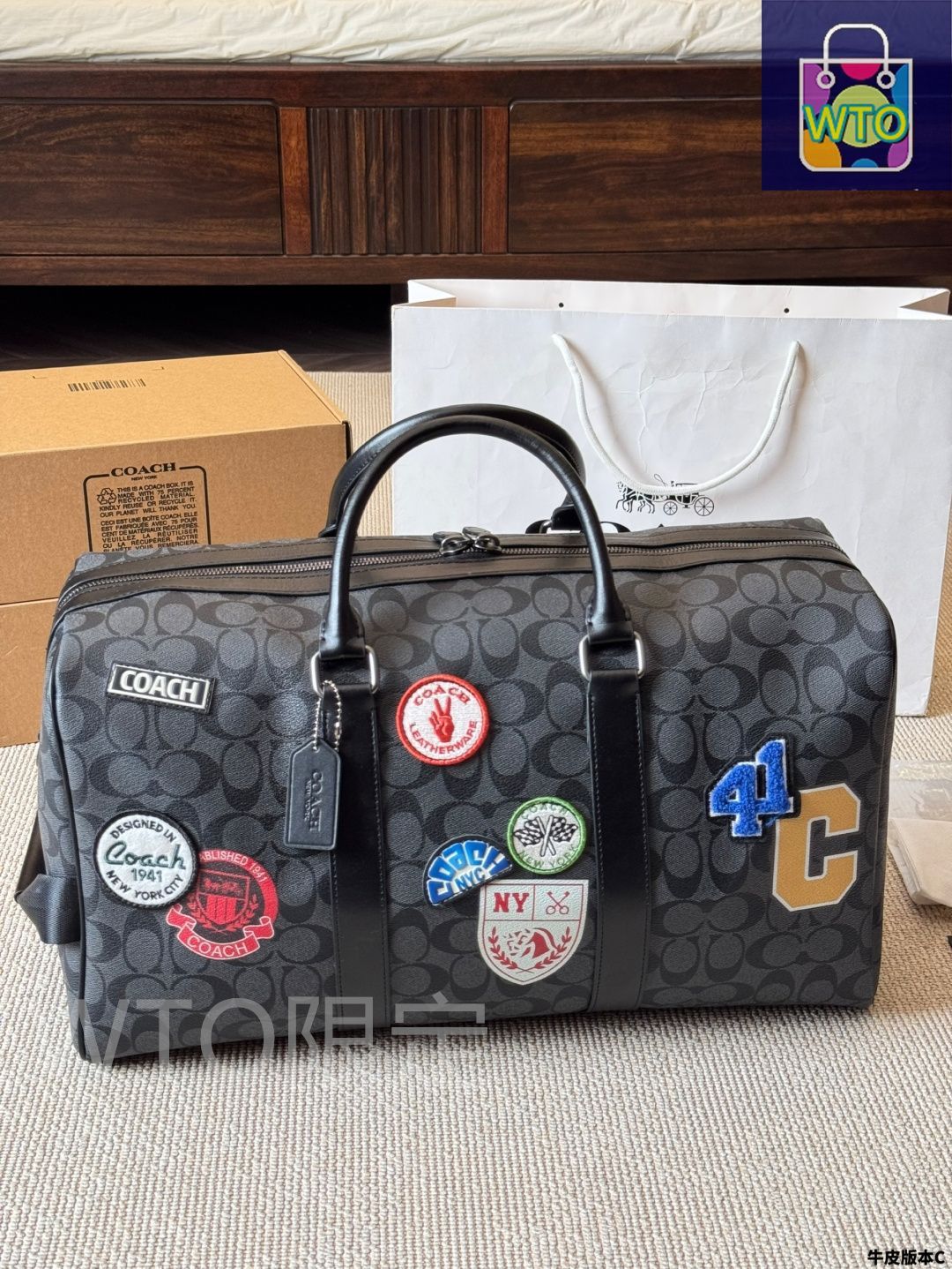 今日特価】Coach コーチ メンズトラベルバッグ シグネチャーC