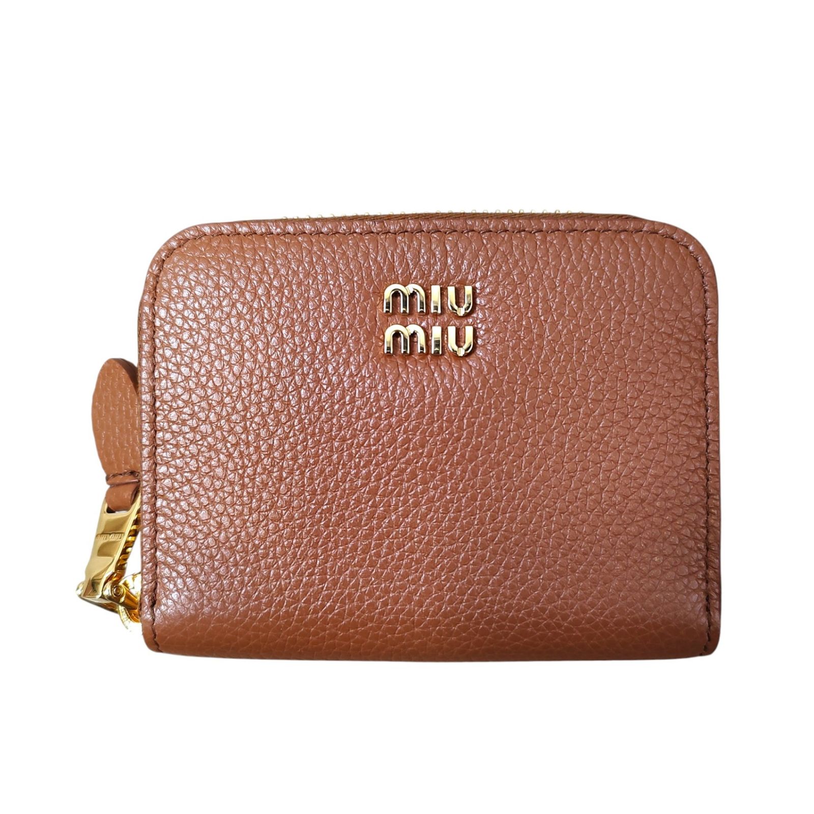 MIU ミュウミュウ Leather Coin Purse ミニ財布 ミニウォレット コインケース 5 MM 268 ADT 7 F 0046 ブラウン レディース
