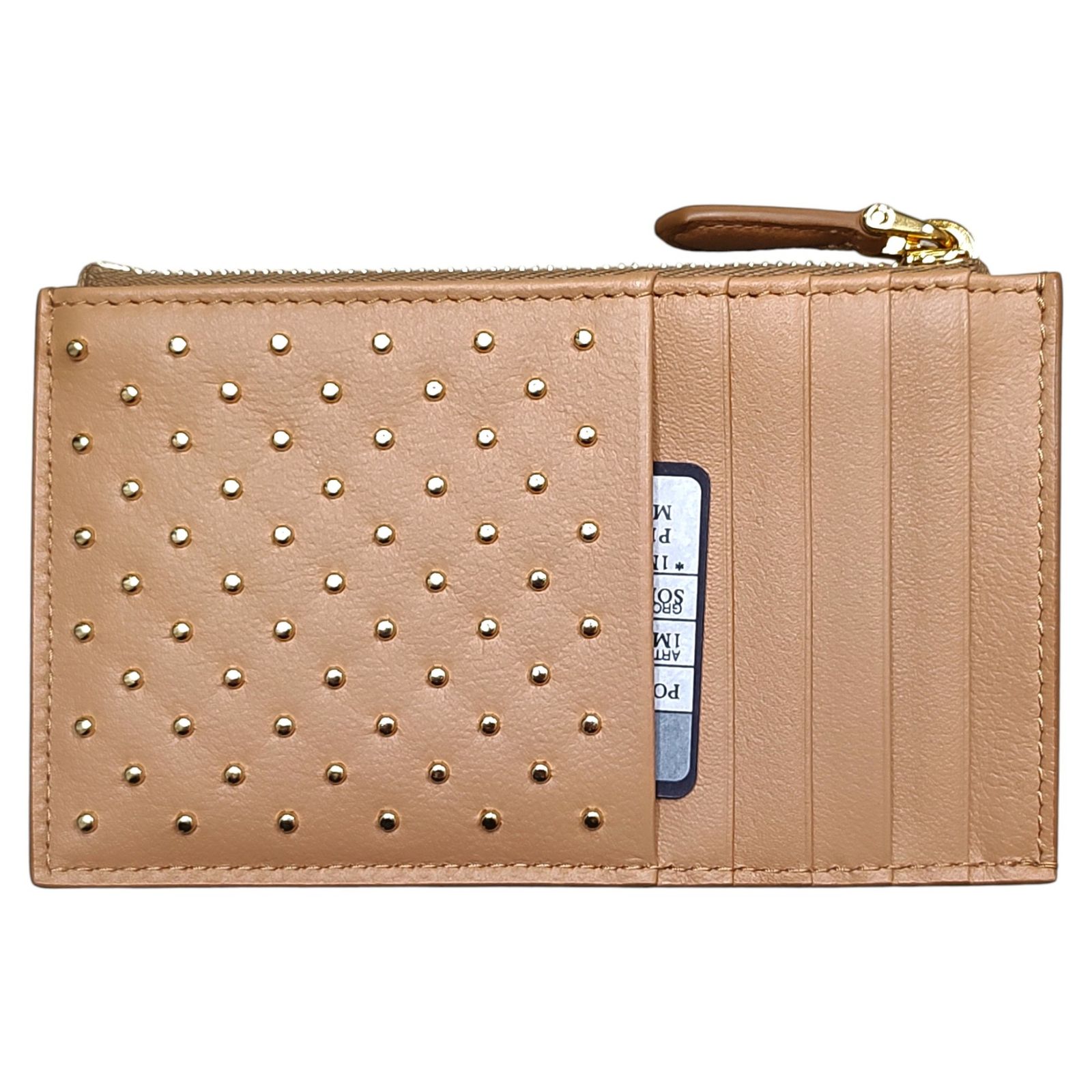 PRADA プラダ Coin Purse Card Case スタッズドレザー 小銭入れ カードケース 1 MC 086 2 C 3 H F 0018 ブラウン