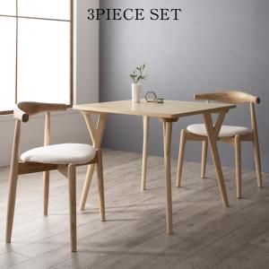 ダイニングセット テーブル チェア 北欧モダンデザインダイニング 2人 3点セット チェア2脚 W 80
