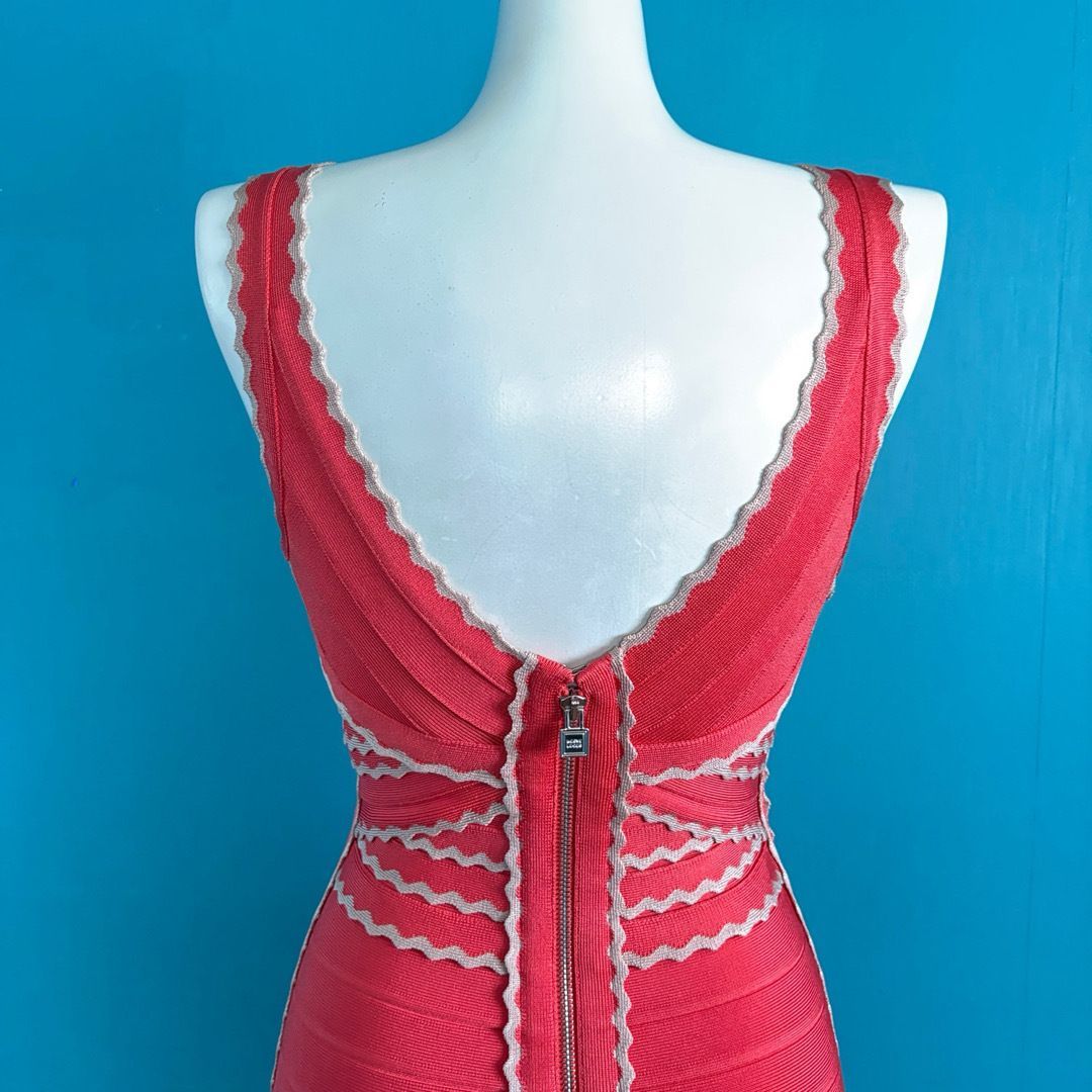 1588 Herve Leger ワンピース S ピンク Kenna バンテージ - メルカリ