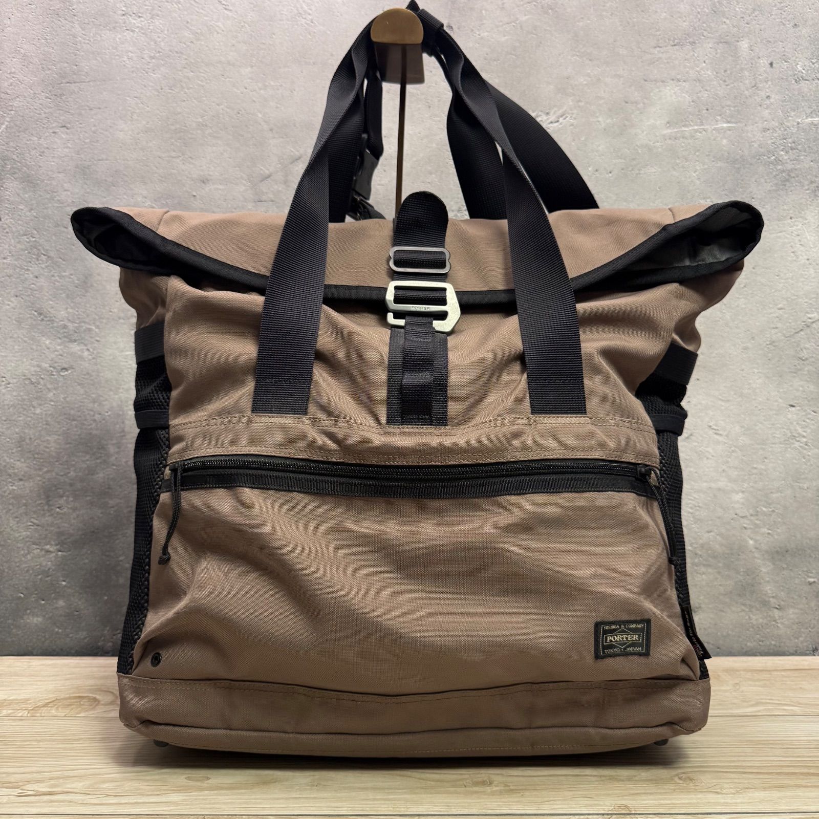 PORTER ポーター grip グリップ 3 WAY 大容量 トート ハンド ショルダー PC収納可 タブレット可 40 38 13 多収納 ビジネス 通勤 旅行 ブラウン系