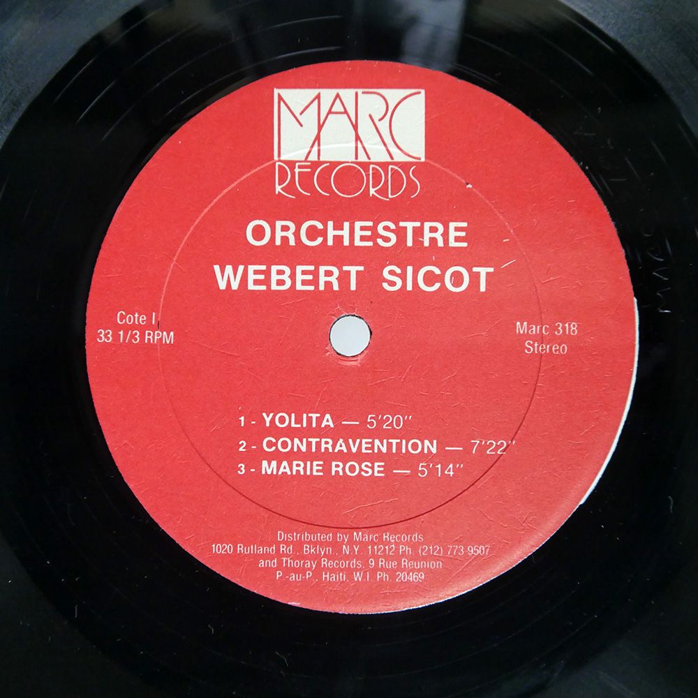 2024 タイ盤 WEBERT SICOT/CONTRAVENTION/MARC 318 LP