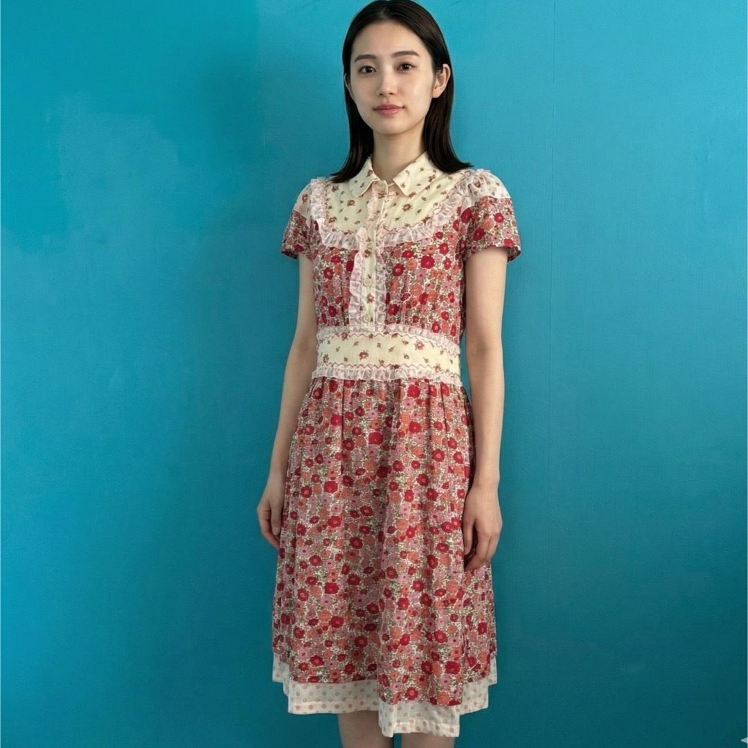 ジェーンマープル ワンピース 花柄 美品 ジェーンマープル ワンピース 花柄 美品 ジェーンマープル夏の新作