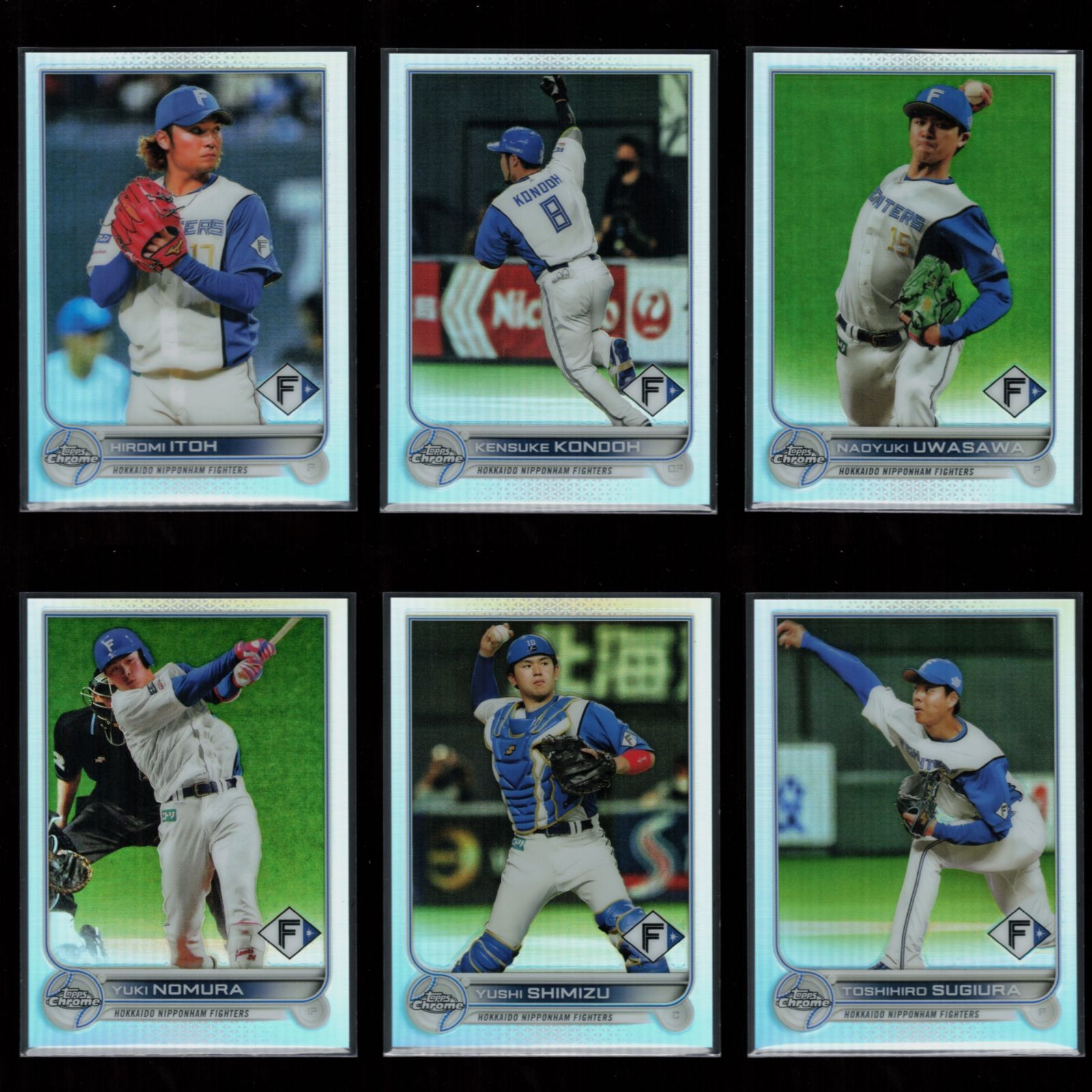 Topps 2022 NPB Chrome 日本ハム リフラクター 6枚セット 伊藤大海