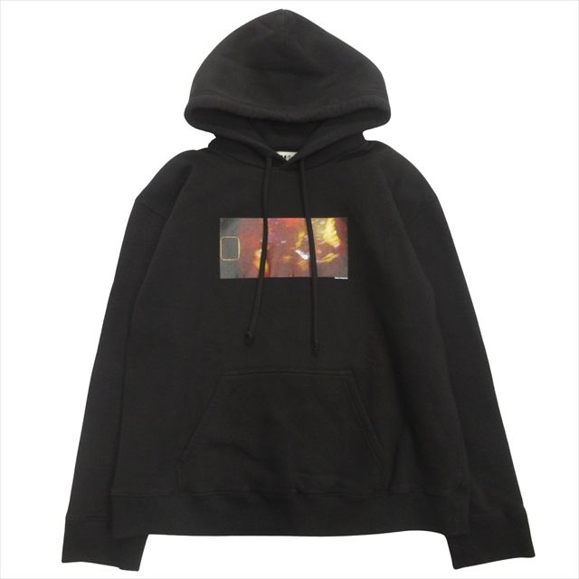 23aw エムエムシックス メゾンマルジェラ MM6 Maison Margiela グラフィックプリント スウェット パーカー プルオーバー カットソー フーディ カレンダータグ M 黒 ブラック メンズ レディース