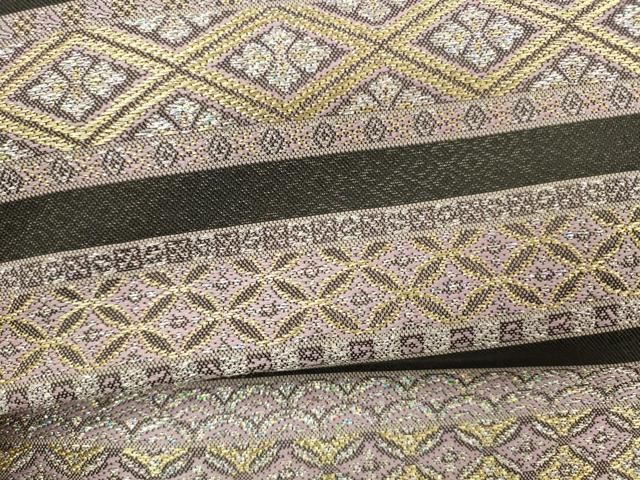 平和屋着物＊夏物 ワンタッチつけ帯 横段吉祥文 金銀糸 やまと誂製 箱