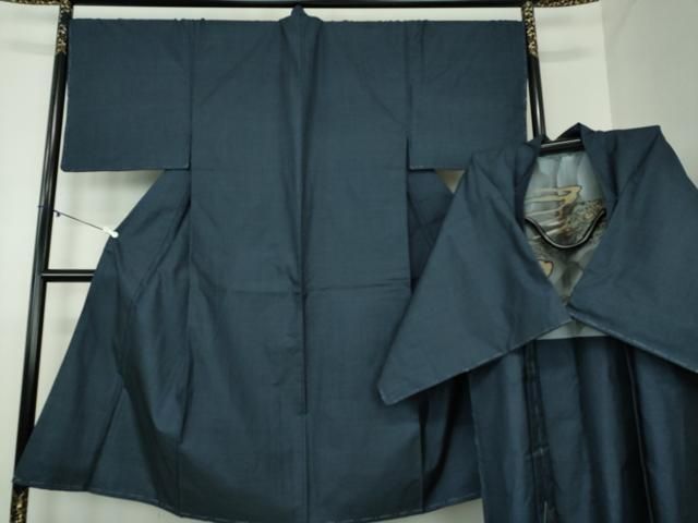 平和屋着物 男性 本場大島紬 アンサンブル 長羽織 100亀甲 総詰め 正絹 ps