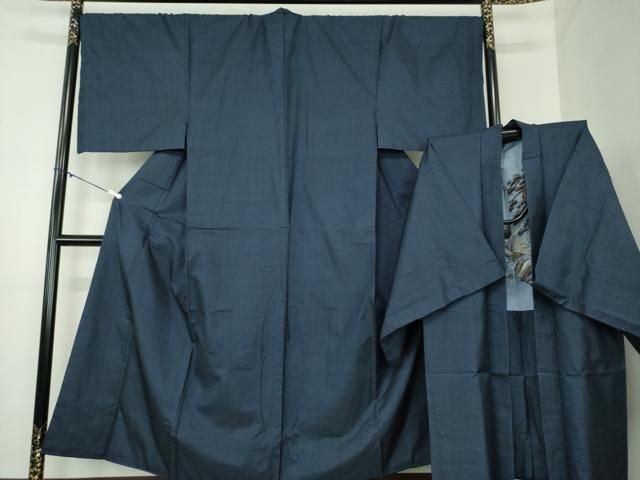 平和屋着物 男性 本場大島紬 アンサンブル キングサイズ 長羽織 100亀甲 総詰め 正絹 ps