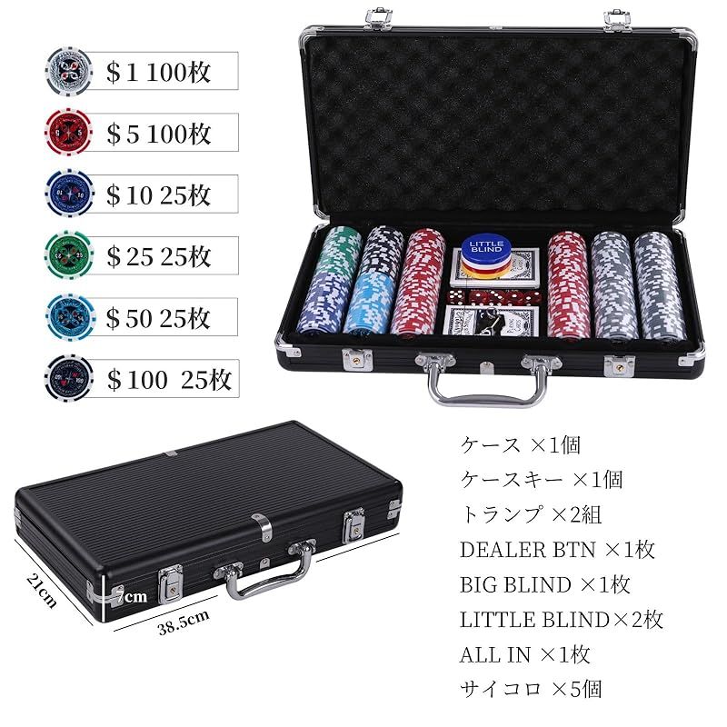 カジノセット ポーカーセット 【本格的なポーカー体験を貴方に