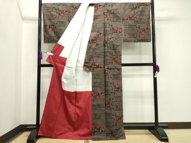 色紙重ね花文 正絹