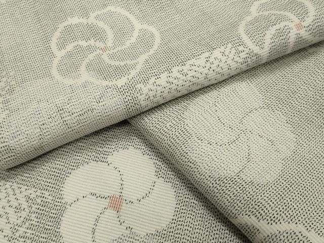 平和屋着物●上質な紬 舞梅文 正絹 gh