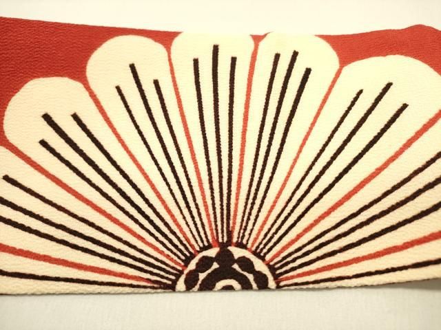  平和屋着物 九寸名古屋帯 型染 舞花 鬼しぼ縮緬 正絹 op 名古屋帯 帯