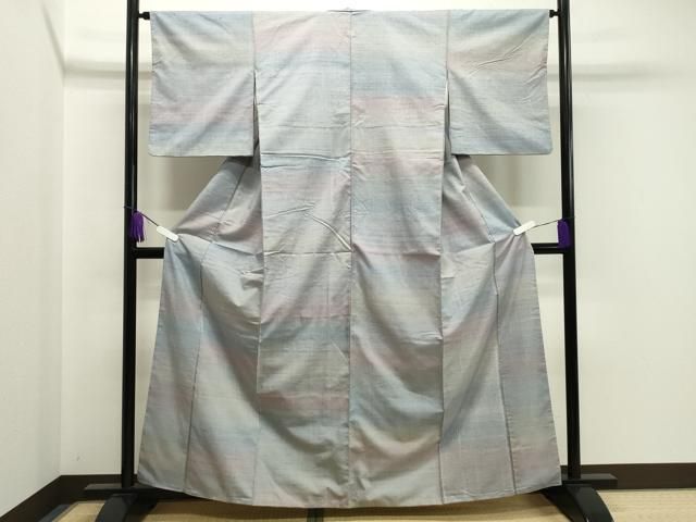 平和屋着物 上質な紬 霞文 正絹 gh