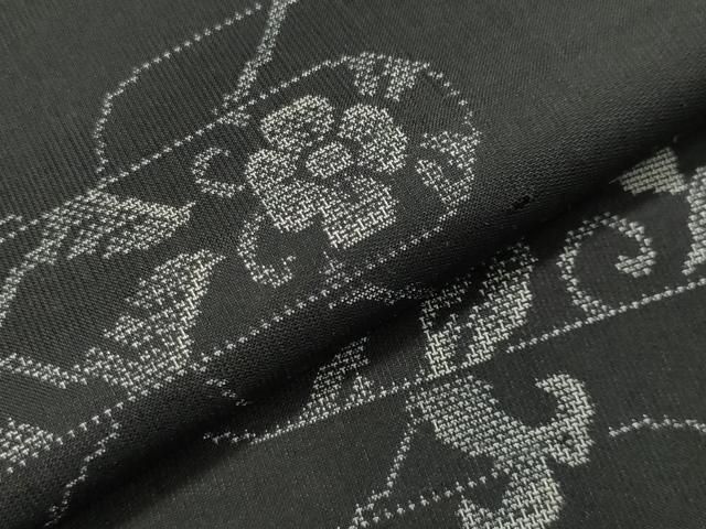 平和屋着物○本場大島紬 9マルキ エ霞花唐草文 正絹 逸品 CABA1383gh