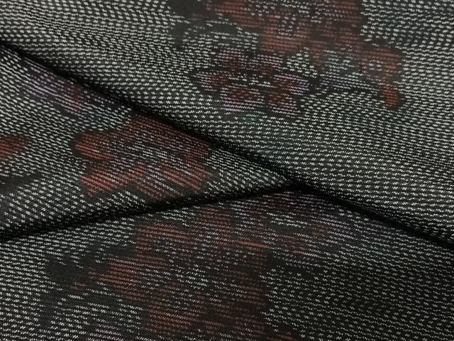 平和屋着物 本場大島紬 枝花文 正絹 zg