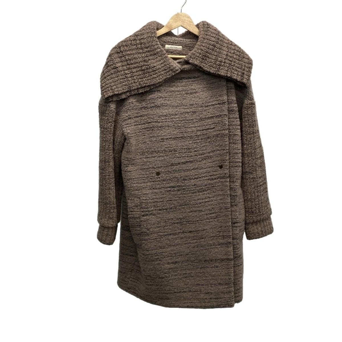 EPOCA エポカ ダッフル ガウン コーディガン コート 40 EPOCA(エポカ) コート サイズ40 M レディース美品 - ベージュ×黒 長袖