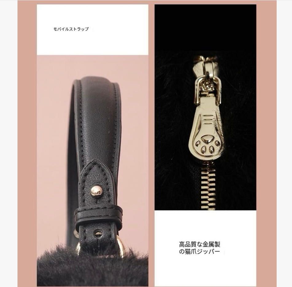 七夕プレゼント手作り疑似猫バッグ女性2025新型デザイン感片肩斜めショルダーバッグ公仔黒-中号