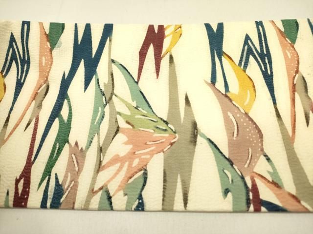  平和屋着物 九寸名古屋帯 型染 風景文 正絹 op 名古屋帯 帯