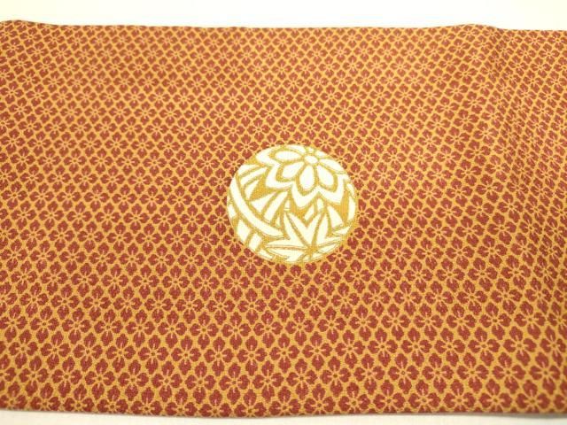 平和屋着物○九寸名古屋帯 パッチワーク 桜毬文 金彩 正絹 逸品