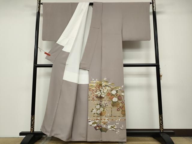 平和屋着物 豪華色留袖 地紙花籠文 金彩 正絹 ut