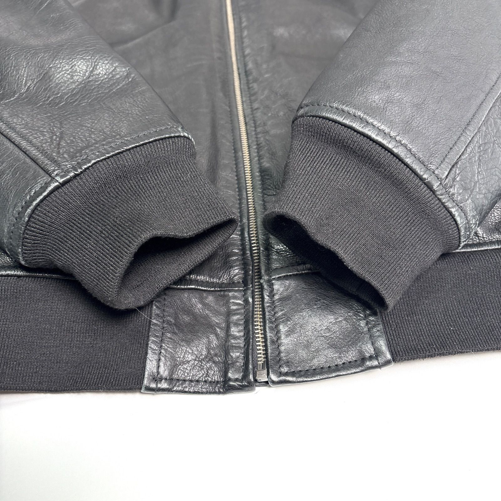 牛革】GAP レザージャケット 黒 L ブルゾン MA-1 本革 - メルカリ