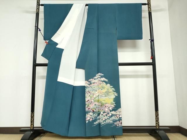 平和屋着物 十日町友禅作家 岡村蒼風 色留袖 遠山風景文 暈し染め 正絹 ud