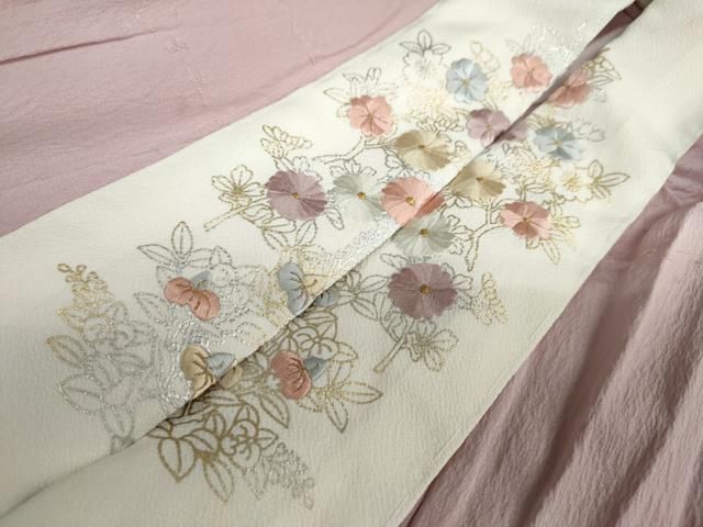 献上模様 反端付き