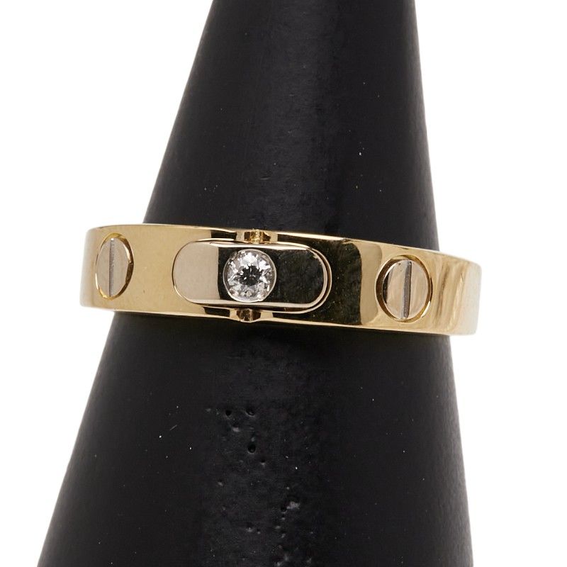 1 P リング 指輪 K 18 YG イエローゴールド Pt 900 プラチナ コンビ レディース 0242482