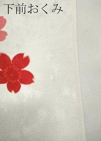 平和屋着物○豪華振袖 刺繍 枝垂れ花文 銀通し地 仮絵羽 逸品 未使用