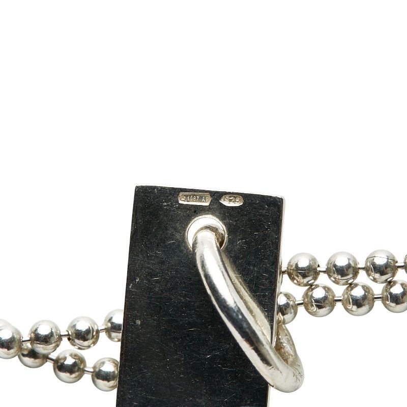 グッチ プレート ネックレス ボールチェーン ダブルチェーン SV925